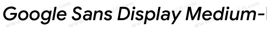 Google Sans Display Medium字体转换